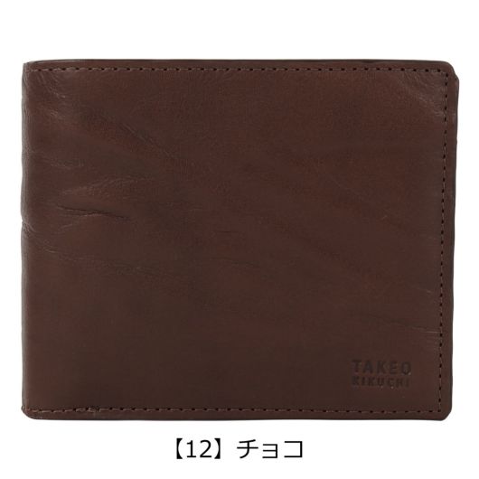 タケオキクチ 二つ折り財布 本革 メンズ tkw-00322 スクイーズ TAKEO