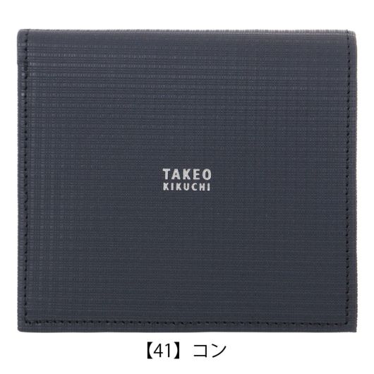 タケオキクチ コンパクト二つ折り財布 本革 薄型軽量 メンズ 日本製