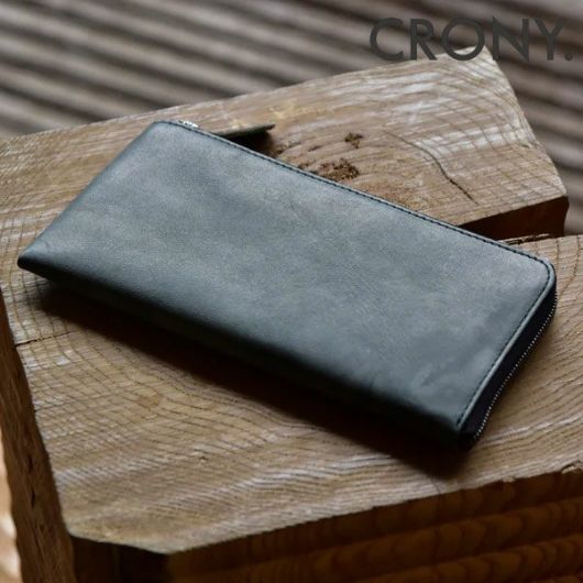 クルニー 長財布 財布 L字ファスナー 札入れ 軽量 大容量 メンズ 日本製 <br>CRSH-02 SESSHU CRONY. 雪舟 ムラ染め 牛革 本革 レザー