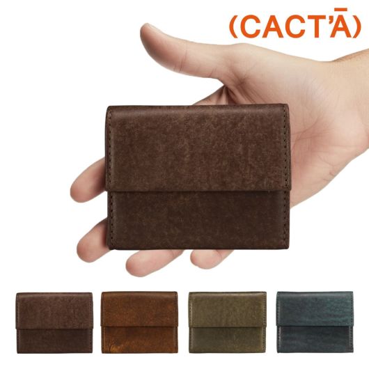 カクタ ミニ財布 ショートウォレット メンズ レディース <br>2046 HABANA CACTA 二つ折り財布 イタリアンレザー 牛革  レザー ブランド専用BOX付き