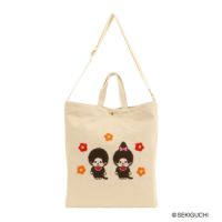 モンチッチ サガラ刺繍 帆布トートバッグ レディースAMS-001 AM