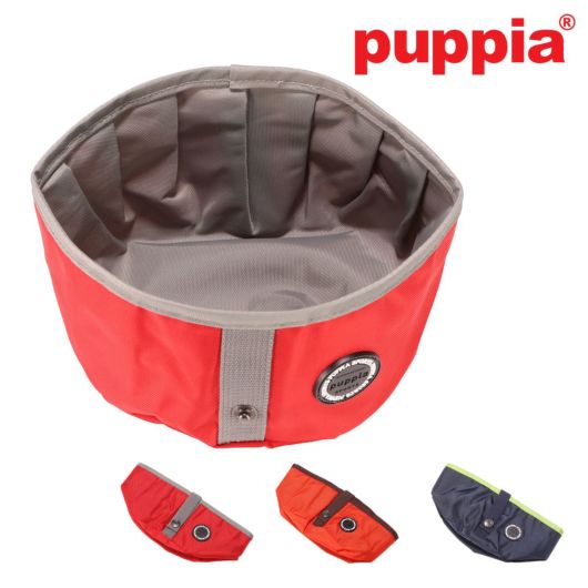 パピア トレックラウンドポータブルボウル 犬用 水飲み<br>PUPPIA TREK ROUND PORTABLE BOWL 携帯 給水器 折り畳み フードボウル アウトドア コンパクト 小型犬 中型犬 ペット 犬 犬用品 ペットグッズ PLRA-PB9326 22139-27013