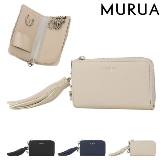 MURUA カードケース+キーケース ムルーア キーケース ラウンドファスナー タッセル mr-w1323