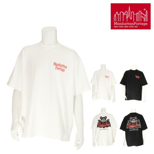 マンハッタンポーテージ コラボ Tシャツ 半袖 シャツ カットソー 服 キャラクター KOUSUKE SHIMIZU メンズ レディース <br>MP-PW002 コウスケシミズ アート プリント