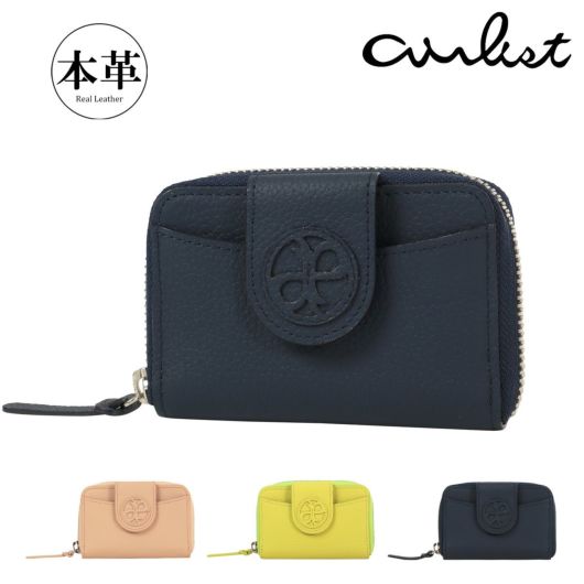 【レビュー投稿で+5％還元】エアリスト 財布 ミニ財布 ケース シャルール 24851 レディース  airlist 牛革 ボタン ファスナー 大人 小銭入れ 軽い かぶせ コンパクト カード入れ 薄い おしゃれ かわいい クリスマス_mp クリスマス_wp エアリスト 財布 ミニ財布 コインケース シャルール 24851 レディース