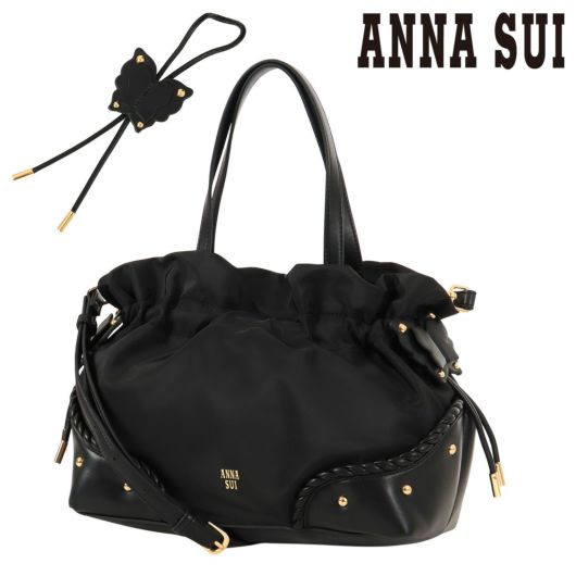 アナスイ トートバッグ バタフライツイスト レディース <br>318041 ANNA SUI 2WAY 巾着バッグ ハンドバッグ ショルダーバッグ 蝶