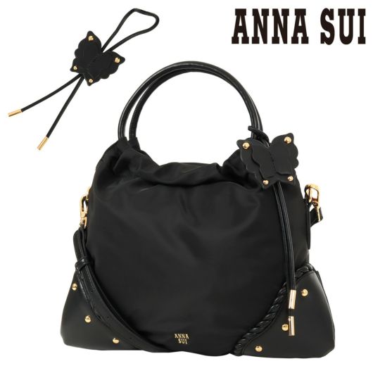 アナスイ ハンドバッグ バタフライツイスト レディース <br>318042 ANNA SUI 2WAY ショルダーバッグ トートバッグ 蝶