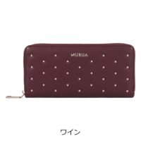 ムルーア（MURUA）/ラウンドファスナー長財布 MR−W1371 スタッズ MURUA 長財布 ラウンドファスナー レディース MR-W1371 ムルーア