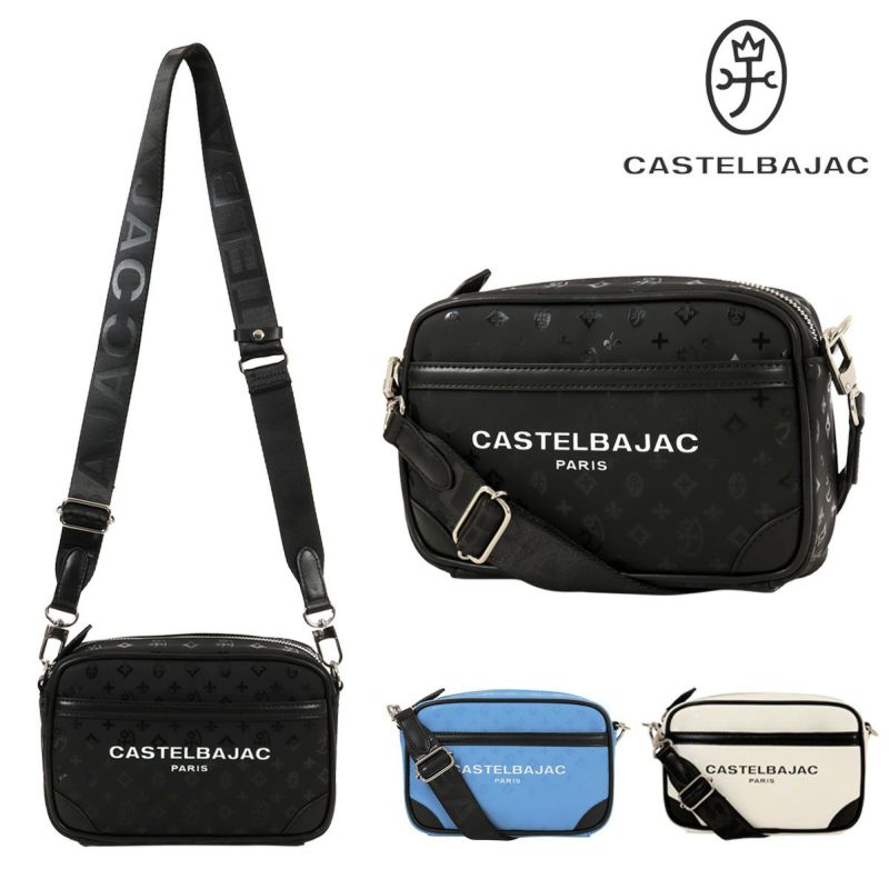 タイムセール【即購入可】CASTELBAJAC ショルダーバッグ 黒 カステルバジャック ショルダーバッグ ミニショルダーバッグ 横型