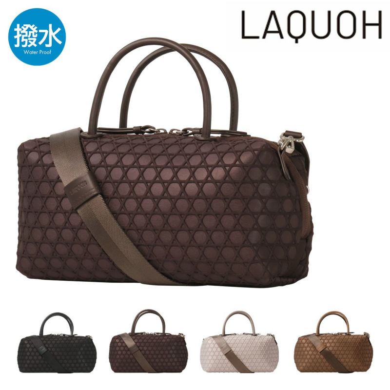 ラクーオ ミニボストンバッグ ショルダーバッグ  レディース 撥水 031687 La quoh｜ ミニショルダー カゴメエンボスボンディング クリスマス_mp クリスマス_wp ラクーオ ミニボストンバッグ ショルダーバッグ レディース 撥水