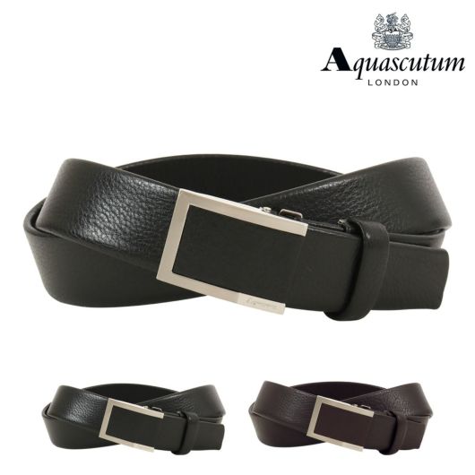 アクアスキュータム ベルト ロングサイズ 本革 メンズ ピンタイプ AQB