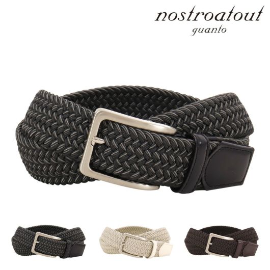 ノストロアテュー ベルト メッシュベルト 日本製 メンズ ピンタイプ