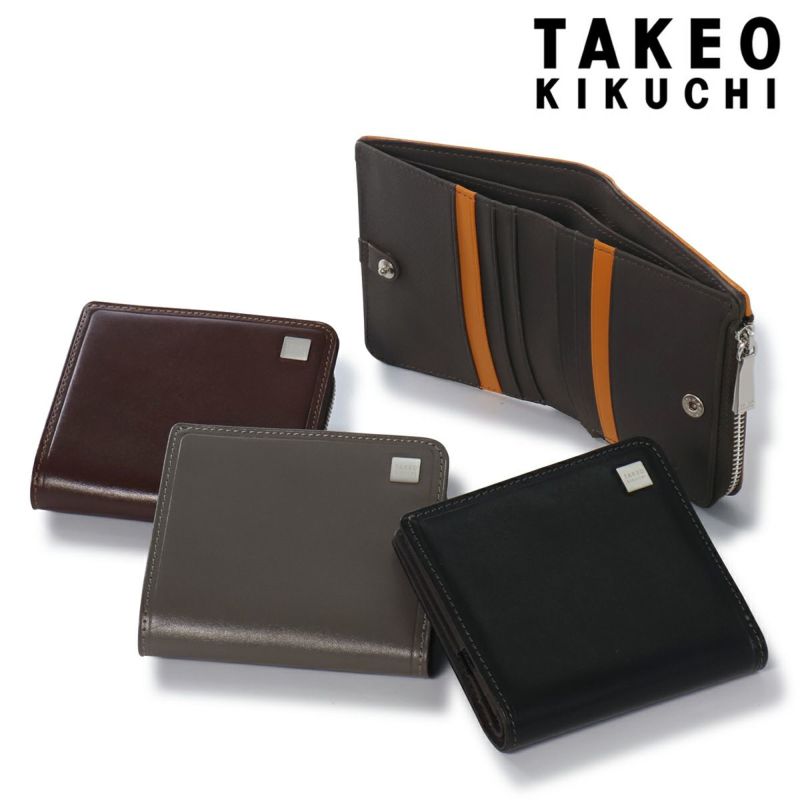 タケオキクチ 財布 二つ折り 二つ折り財布 ミニ財布 コンパクト財布