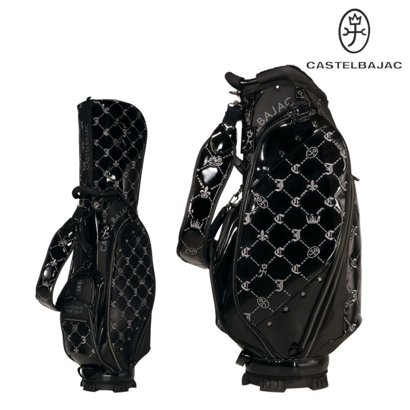 CASTELBAJAC ブラックキャディバッグ カステルバジャック キャディバッグ 高級 プレミアム カート型 9型