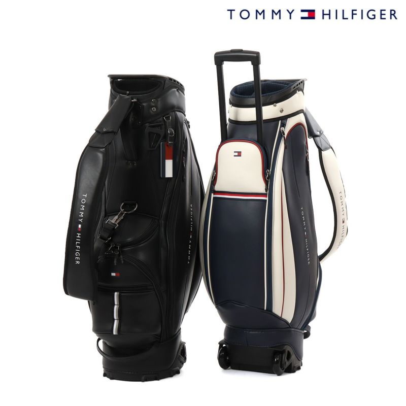 トミーヒルフィガー キャディバッグ ゴルフ カート型 キャスター付き