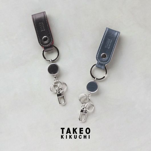 タケオキクチ キーホルダー メンズ ソフトアンティーク 503513 <br>TAKEO KIKUCHI リールキー 牛革 本革 レザー