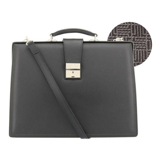【新品】LANVIN COLLECTION ビジネスバッグ　ブリーフケース 茶 ランバンコレクション ブリーフケース 2WAY A4 鍵付 メンズ 日本