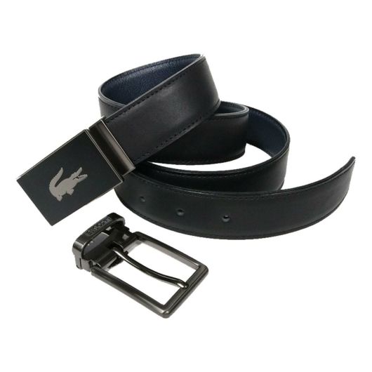 ラコステ ベルト ギフトセット メンズ LB87310 日本製 LACOSTE | リバーシブル 本革 レザー プレゼント | ベルト・サスペンダー  | サックスバー SAC'S BAR公式サイト [新品 未使用]ラコステ　牛革ベルト(黒)
