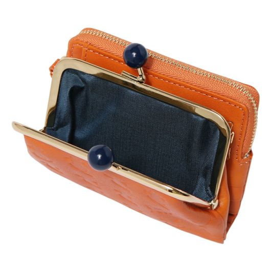 エッセンスオブポイズン 二つ折り財布 がま口 アニマル柄 カエル ネコ