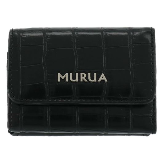 【50S】ムルーア 三つ折り財布 ガマ口財布 クロコ MR-W753