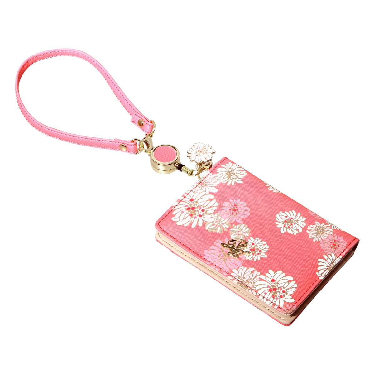 店舗在庫詳細 ポールアンドジョーアクセソワ パスケース クリザンテームプリント レディース Pja W245 ポール ジョー Paul Joe Accessoires リール付き アーマ 沖縄リウボウ店