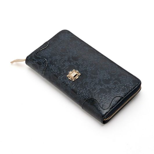 【レビュー投稿で+5％還元】アナスイ 長財布 ラウンドファスナー ルーミー レディース 310490（新品番：316900） ANNA SUI 蝶 エンボス  エナメル ラメ 開運 一粒万倍日 アナスイ 長財布 ラウンドファスナー 大容量 ルーミー レディース