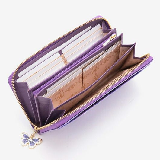 ANNA SUI 長財布 ラウンドファスナー ドルチェシリーズ 薔薇 紫 ANNA SUI 長財布 パープル ランウドファスナー ドルチェシリーズ