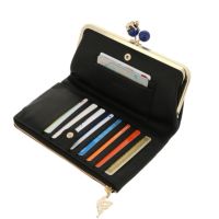 アナスイ 長財布 二つ折り 本革 猫 がま口 プレイングキャット