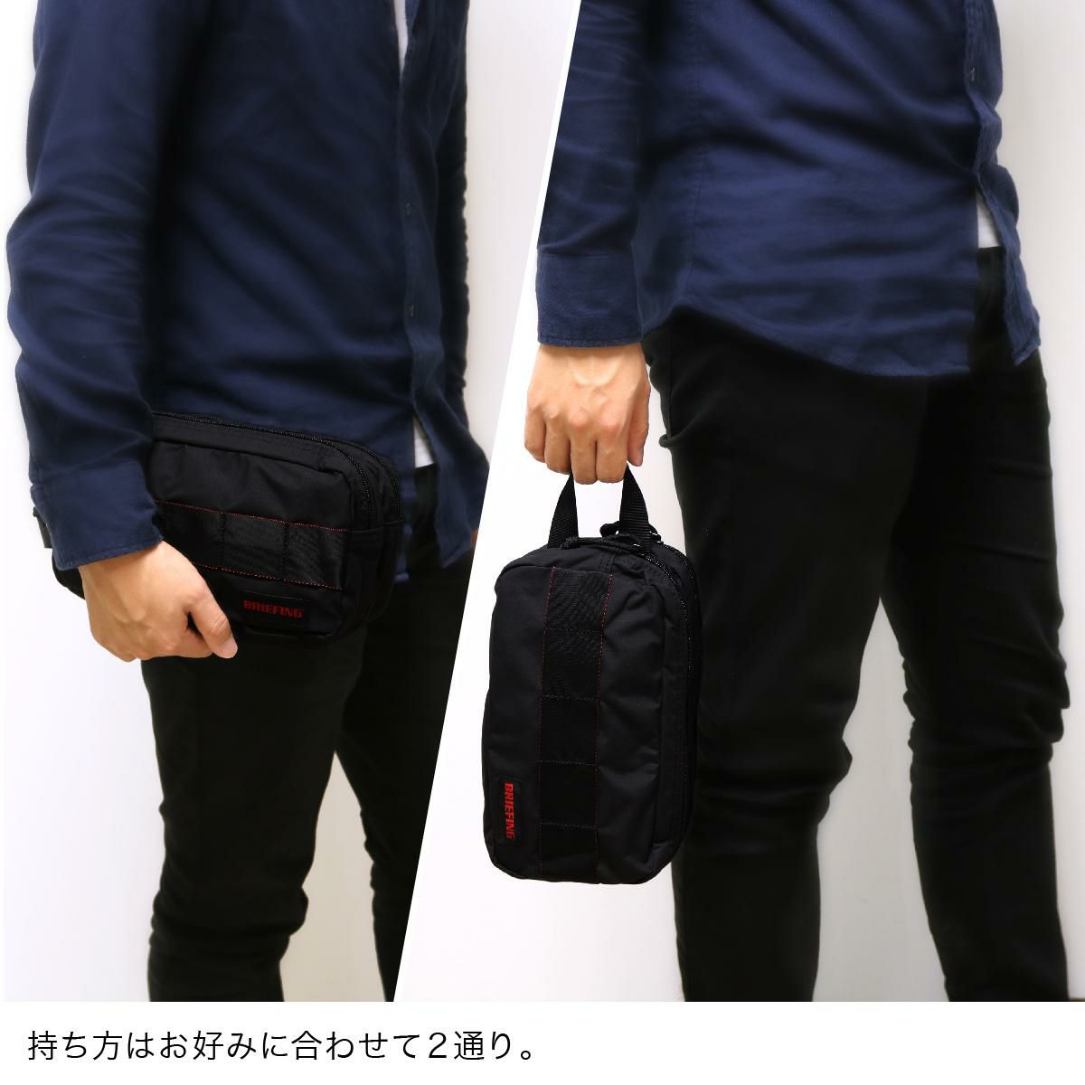 新品 踏切り 完売品 BRIEFING DOUBLE ZIP POUCH LE ゴルフ
