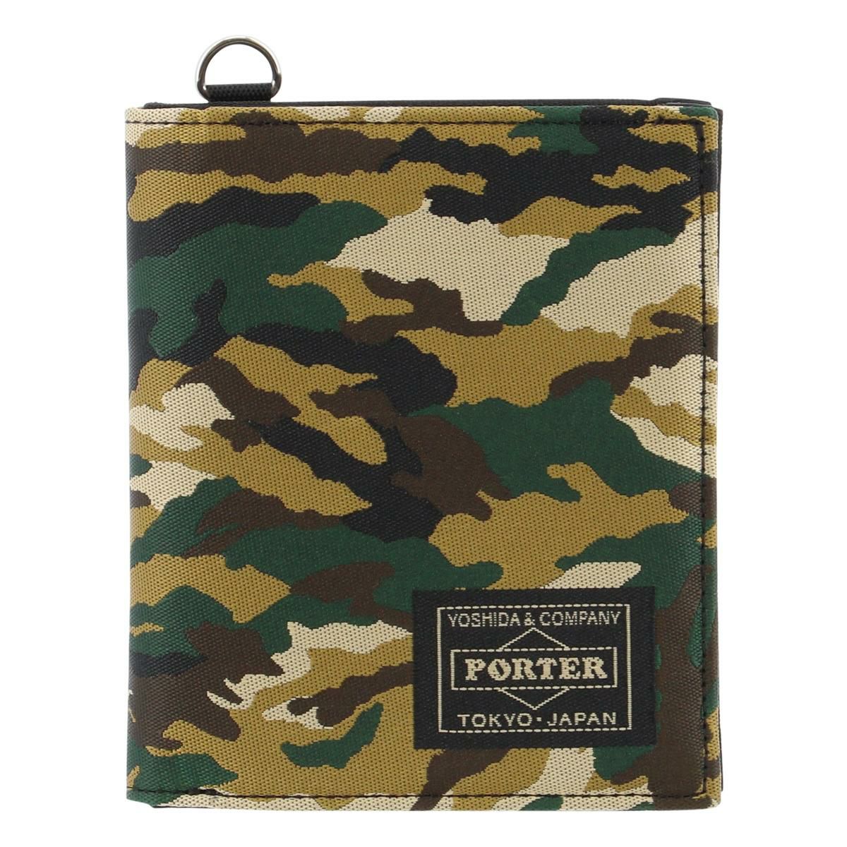 店舗在庫詳細 ポーター 二つ折り財布 ミニ財布 ギリー メンズ 6 日本製 吉田カバン Porter Ghillie 小銭入れ無し サックスバー 立川立飛ららぽーと店