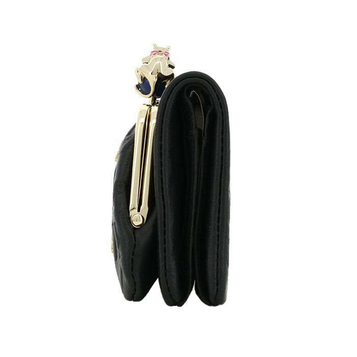 アナスイ 財布 二つ折り 本革 猫 がま口 プレイングキャット 二つ折り  